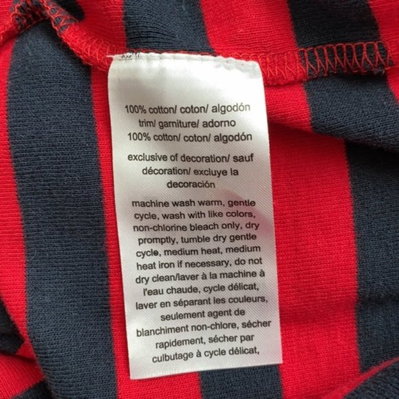 Tommy Hilfiger Red Blue Striped Nautical Women's Shirt Size Large - Picture 8 of 8